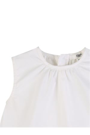 top in cotone bianco CHLOÉ KIDS | C20894117